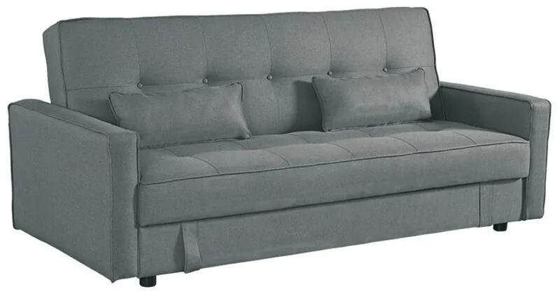 Καναπές κρεβάτι Mesa 387, Αριθμός θέσεων: 3, Αποθηκευτικός χώρος, Γκρι, 89x200x86cm, Πόδια: Πλαστική ύλη | Epipla1.gr