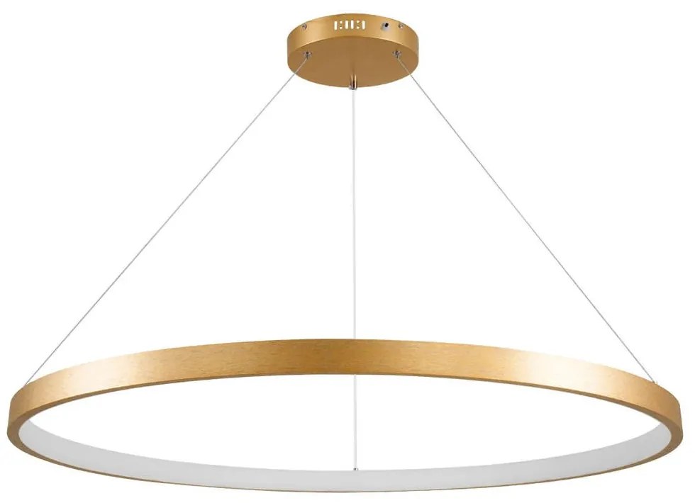 Φωτιστικό Οροφής Nemesis 61166 Led 75W Φ100cm Gold Matt GloboStar Μέταλλο