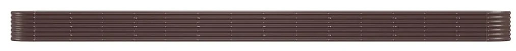 vidaXL Ζαρντινιέρα Καφέ 620x80x36 εκ. Γαλβανισμένος χάλυβας