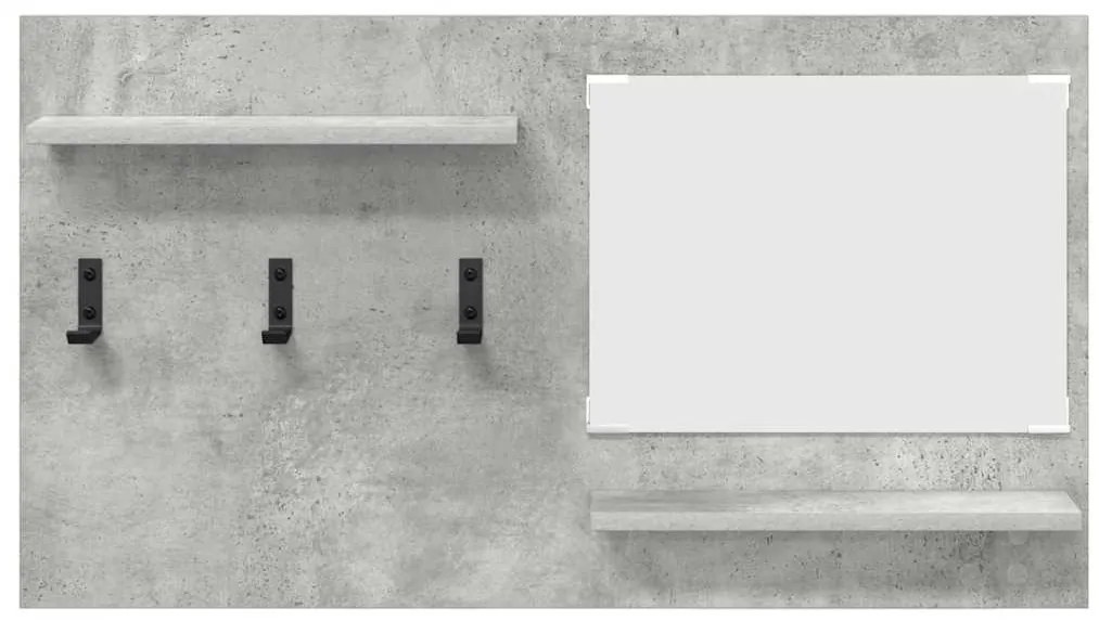 vidaXL Τοίχου Κρεμάστρα με ράφι Σκυρόδεμα Γκρι 90 x 10 x 50 εκ.