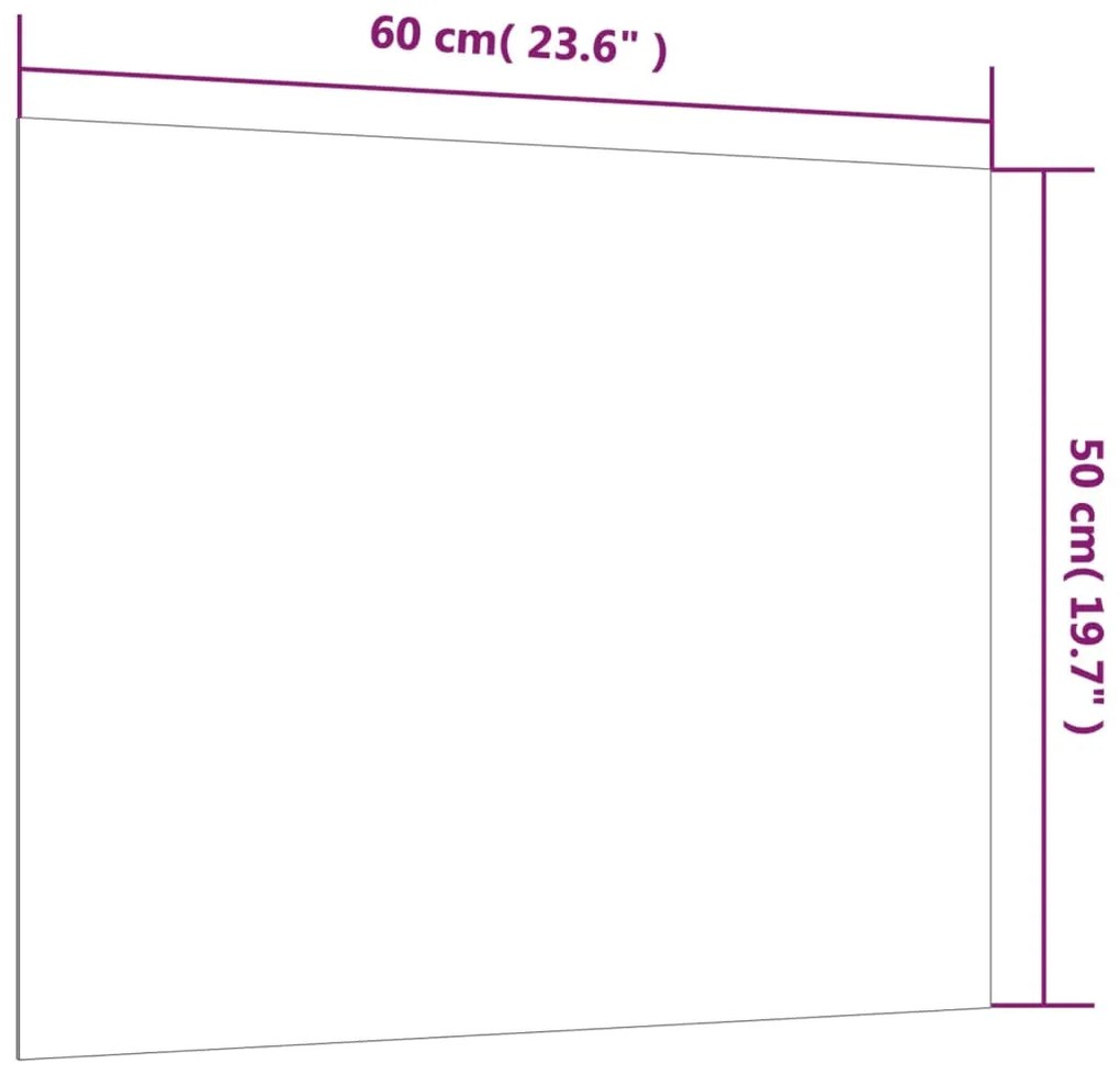 Πίνακας Επιτοίχιος Μαγνητικός Λευκός 60 x 50 εκ. Ψημένο Γυαλί - Λευκό