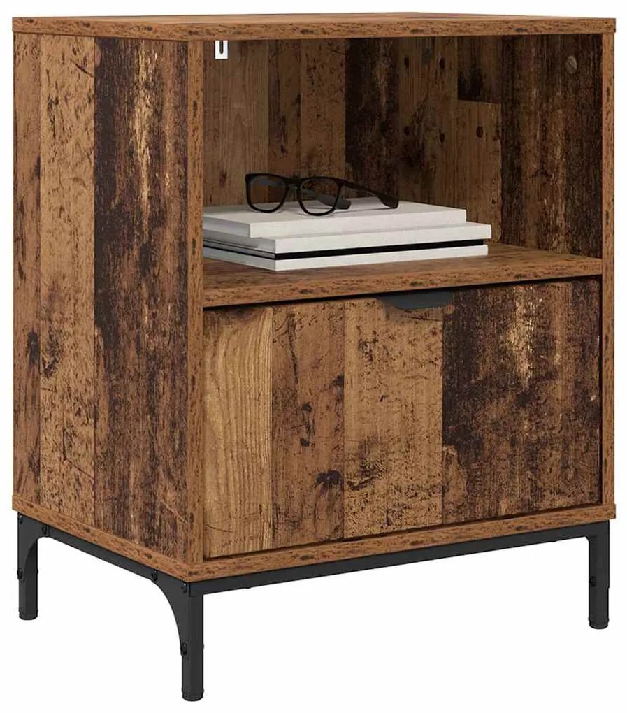 vidaXL Κομοδίνα 2 pcs Παλαιό ξύλο 49 x 36 x 61 εκ Επεξεργασμένο ξύλο
