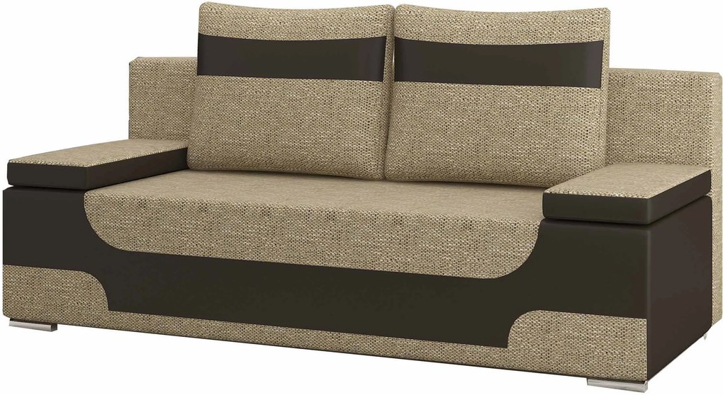 Καναπές - κρεβάτι Aria-Καφέ - Μπεζ - 200.00Χ92.00Χ90.00cm
