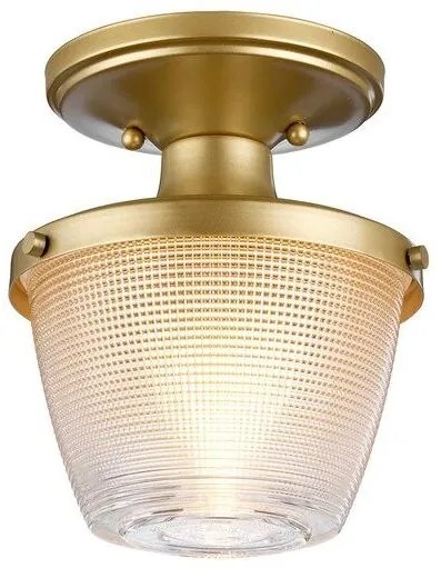 Πλαφονιέρα Φωτιστικό Μπάνιου 1xE27 IP44 Dublin Elstead Lighting-QZ-DUBLIN-SF-PNBR-Ορείχαλκος QZ-DUBLIN-SF-PNBR