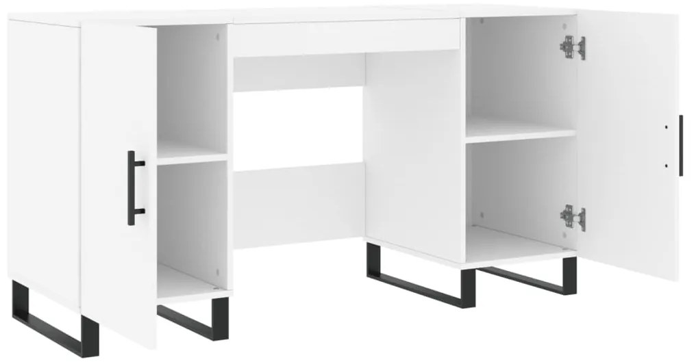 vidaXL Γραφείο Λευκό 140 x 50 x 75 εκ. από Επεξεργασμένο Ξύλο