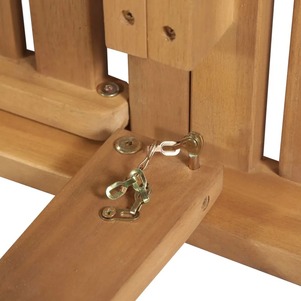 vidaXL Ξαπλώστρα Πτυσσόμενη από Μασίφ Ξύλο Ακακίας με Μαξιλάρι