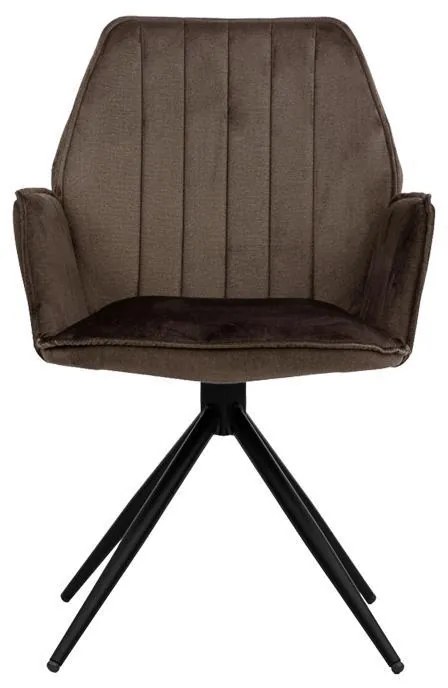 Καρέκλα Τραπεζαρίας Dorothee Μεταλλική Fylliana Καφέ 58x46x91εκ. 2αδα 58x46x91 εκ.