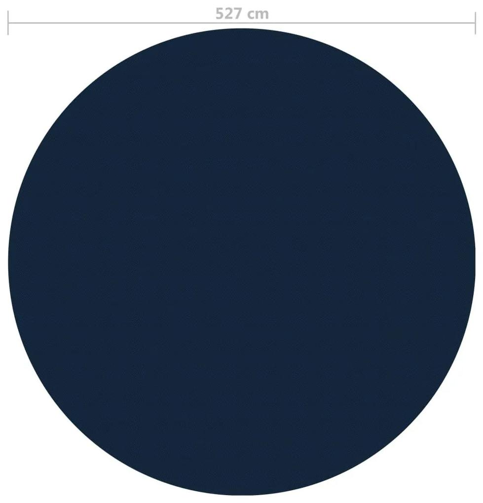 Κάλυμμα Πισίνας Ηλιακό Μαύρο/Μπλε 527 εκ. από Πολυαιθυλένιο - Μαύρο