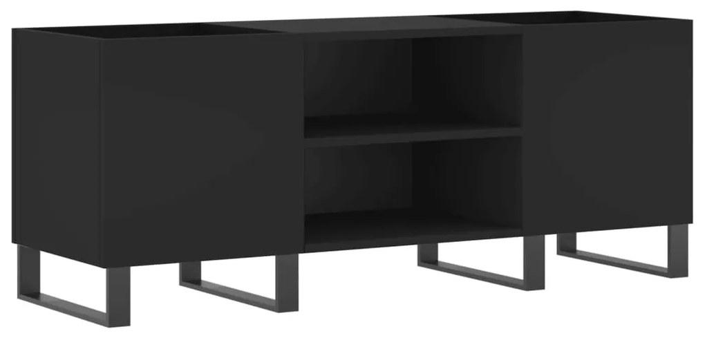 vidaXL Έπιπλο Δίσκων Μαύρο 121 x 38 x 48 εκ. από Επεξεργασμένο Ξύλο