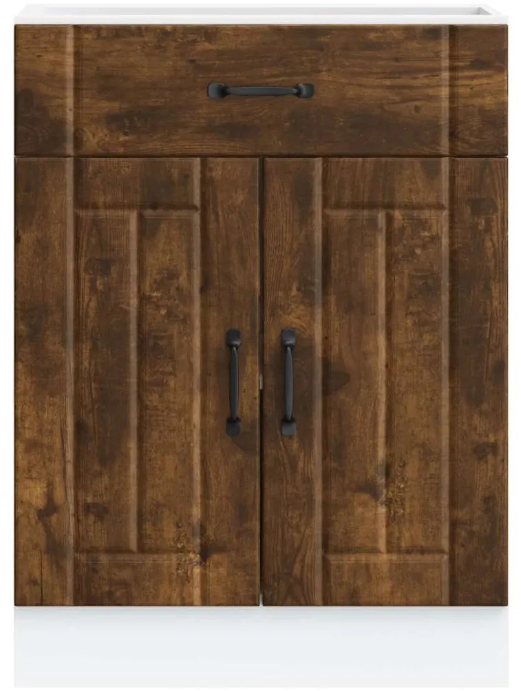 vidaXL ντουλάπι βάσης κουζίνας Lucca Καπνιστή βελανιδιά