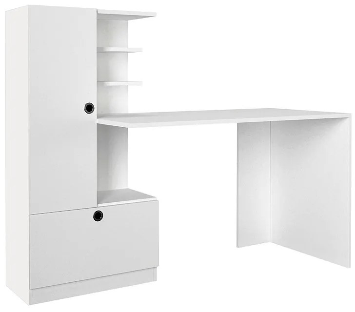 ΓΡΑΦΕΙΟ ΕΡΓΑΣΙΑΣ DOMINGO MEGAPAP ΧΡΩΜΑ ΛΕΥΚΟ 149,5X60X120ΕΚ.