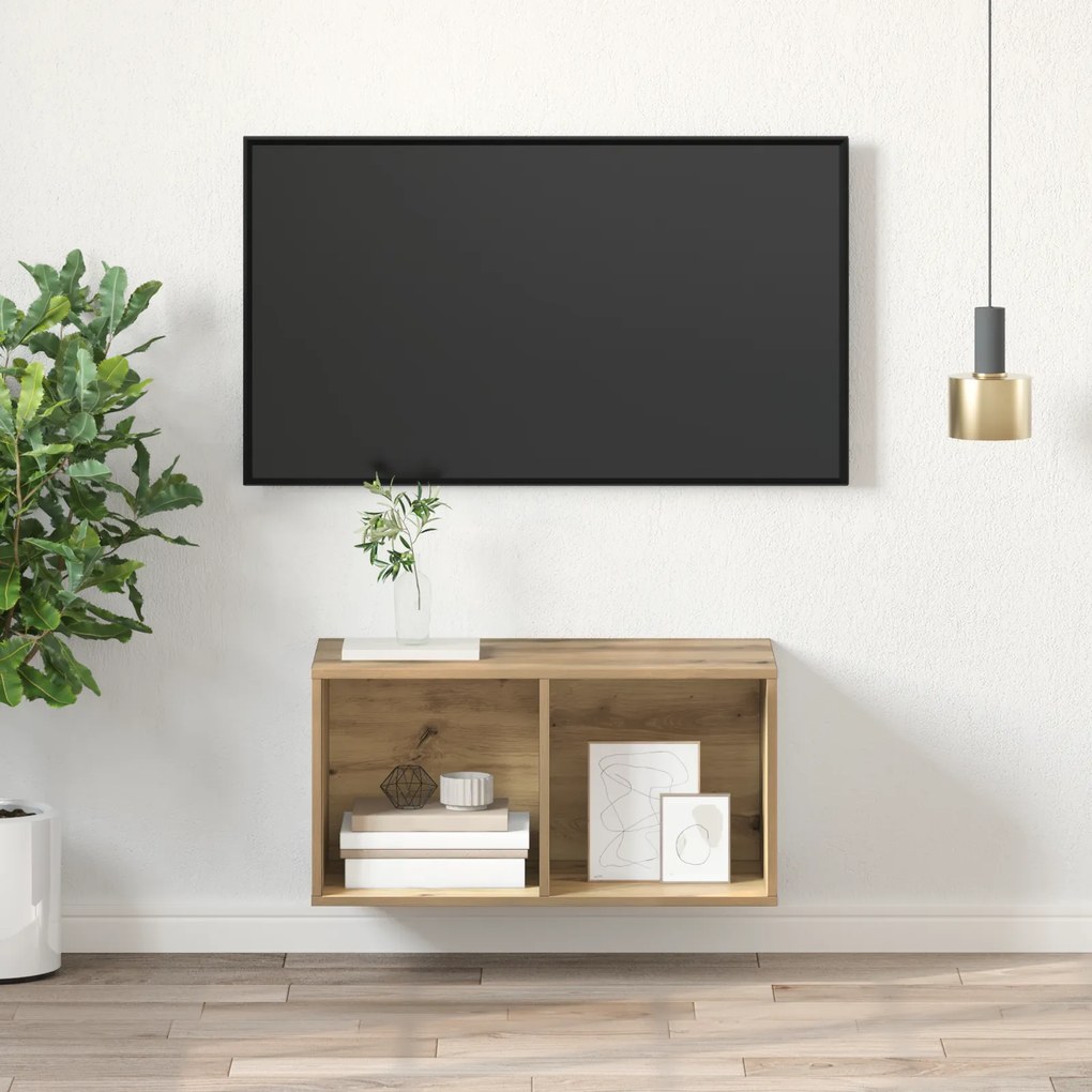 vidaXL Ντουλάπι TV artisan δρυς 37 x 37 x 72 εκ Επεξεργασμένο ξύλο