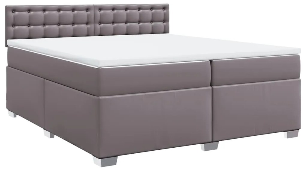 ΚΡΕΒΑΤΙ BOXSPRING ΜΕ ΣΤΡΩΜΑ ΓΚΡΙ 200X200 ΕΚ. ΣΥΝΘΕΤΙΚΟ ΔΕΡΜΑ 3288438