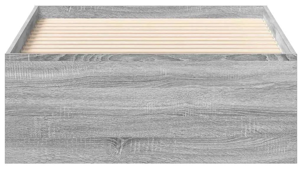 vidaXL Πλαίσιο Κρεβατιού Γκρι Sonoma 75 x 190 εκ. Small Single