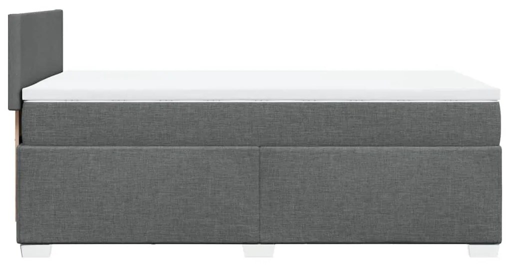 ΚΡΕΒΑΤΙ BOXSPRING ΜΕ ΣΤΡΩΜΑ ΣΚΟΥΡΟ ΓΚΡΙ 90X200 ΕΚ. ΥΦΑΣΜΑΤΙΝΟ 3288065