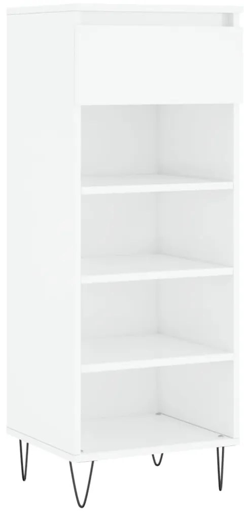 vidaXL Παπουτσοθήκη Γυαλιστερό Λευκό 40x36x105 εκ. Επεξεργασμένο Ξύλο