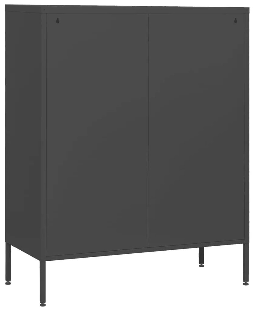 vidaXL Συρταριέρα Ανθρακί 80 x 35 x 101,5 εκ. από Ατσάλι