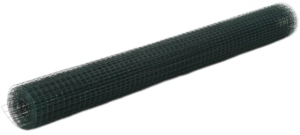vidaXL Συρματόπλεγμα Κοτετσόσυρμα Πράσινο 10x1,5 μ. Ατσάλι Επικάλ. PVC