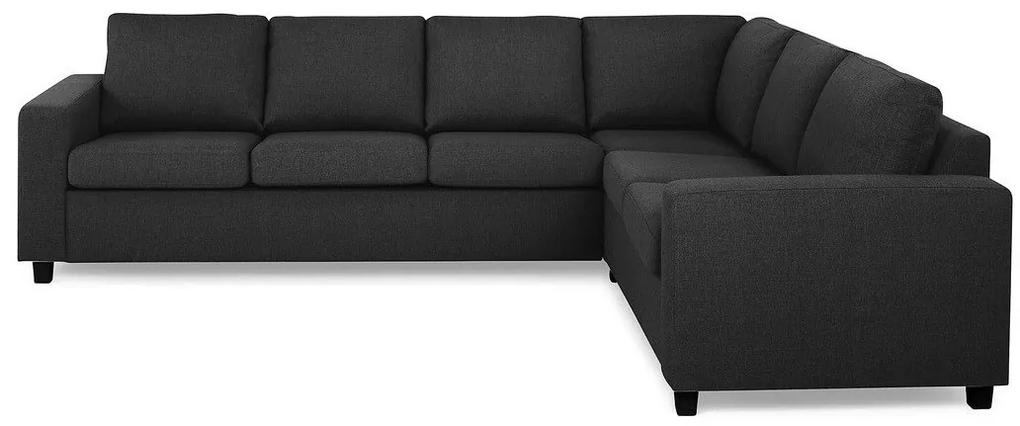 Γωνιακός Καναπές Scandinavian Choice C156, Μαύρο, Ανθρακί, 284x223x80cm, Πόδια: Πλαστική ύλη | Epipla1.gr
