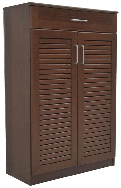 Intrahome Παπουτσοθήκη-ντουλάπι ELENA Intrahome 20 ζεύγων χρώμα καρυδί 80x37x123εκ | SKU: INTRAPA-234111311