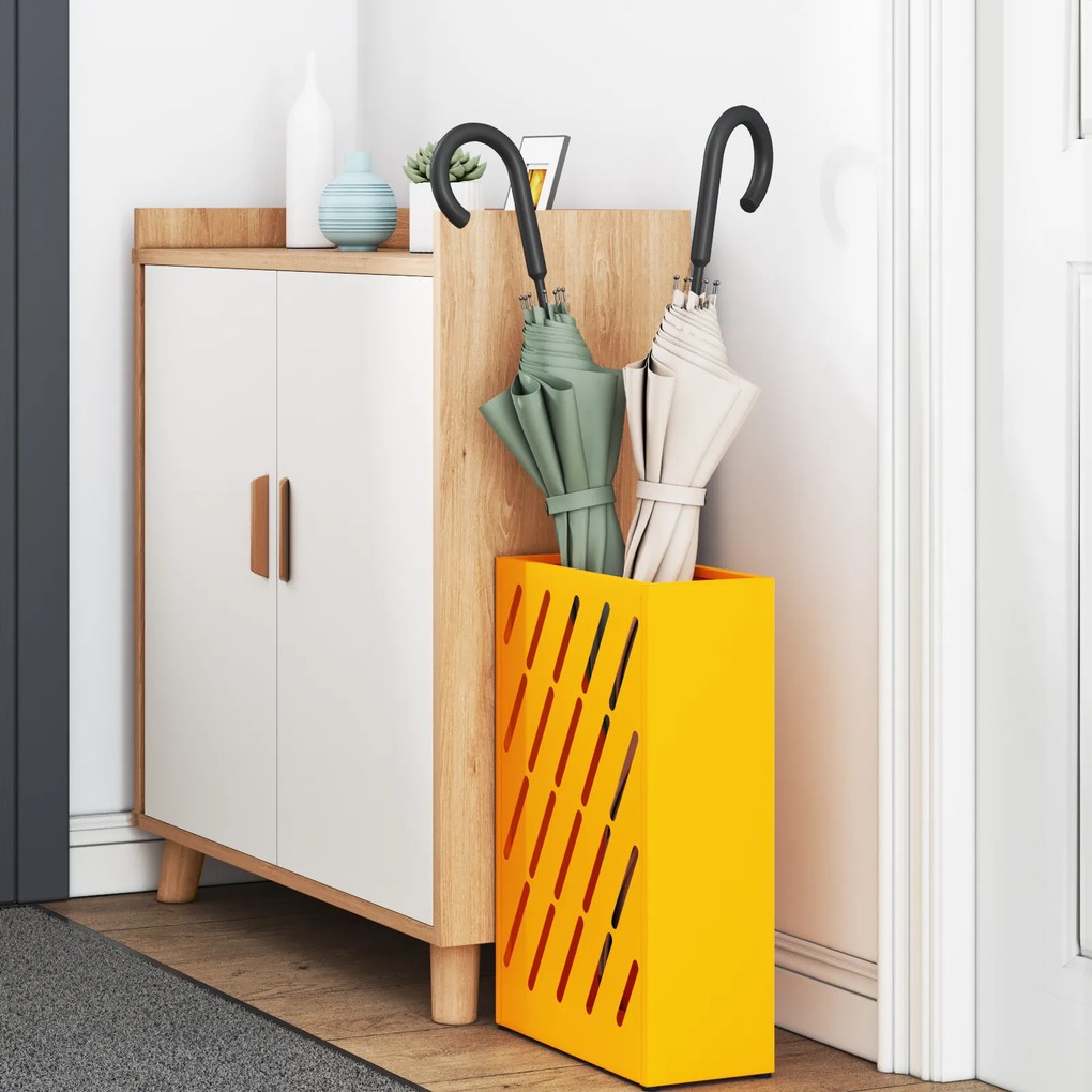 vidaXL Σταντ Ομπρέλας Βαθύ Κίτρινο 28x12x41 εκ. Χάλυβας