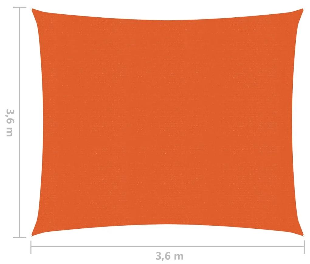 vidaXL Πανί Σκίασης Πορτοκαλί 3,6 x 3,6 μ. από HDPE 160 γρ./μ²