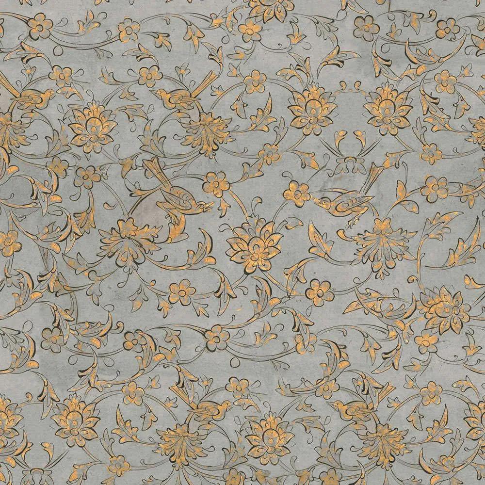 Ταπετσαρία Backyard Flowering Slate WP30006 Grey-Mustard MindTheGap 52x1000cm