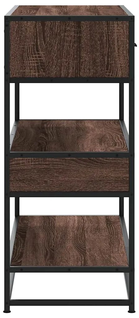 vidaXL Τραπέζι Κονσόλα Καφέ Δρυς 90x35x80 εκ. Επεξεργασμένο Ξύλο