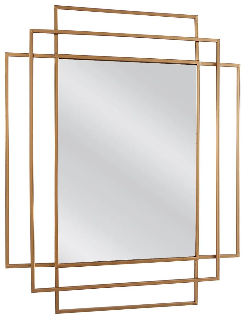 Καθρέπτης Τοίχου AULE Χρυσό Μέταλλο/Γυαλί 80x1.5x65cm