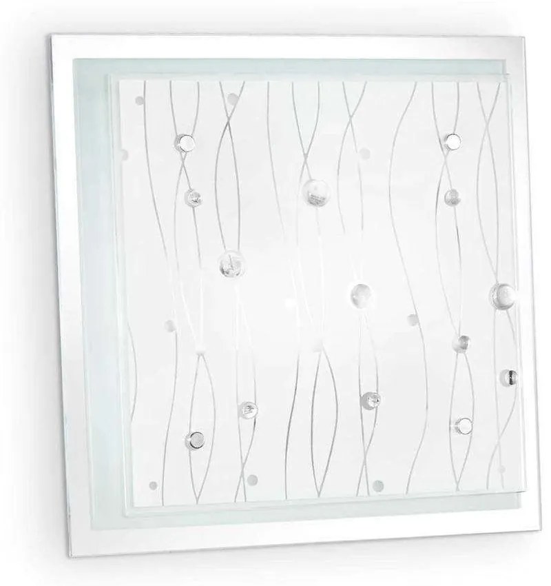 Πλαφονιέρα Ocean 081434 33,5x33,5x9cm 2xE27 60W 60W Clear Ideal Lux