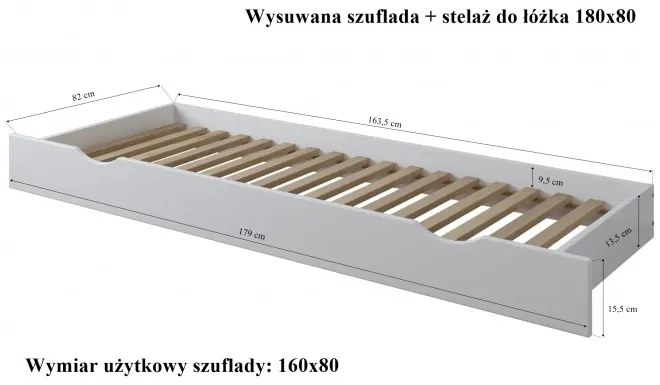 Καναπές Κρεβάτι  ALA με Συρτάρι  + Προστατευτικό  White  80x180cm  BC60030W  BabyCute (Δώρο το Στρώμα)