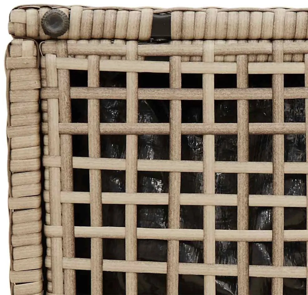 Σκαμπό κήπου με μαξιλάρια 2 τεμάχια Μπεζ 40x40x43 cm - Μπεζ