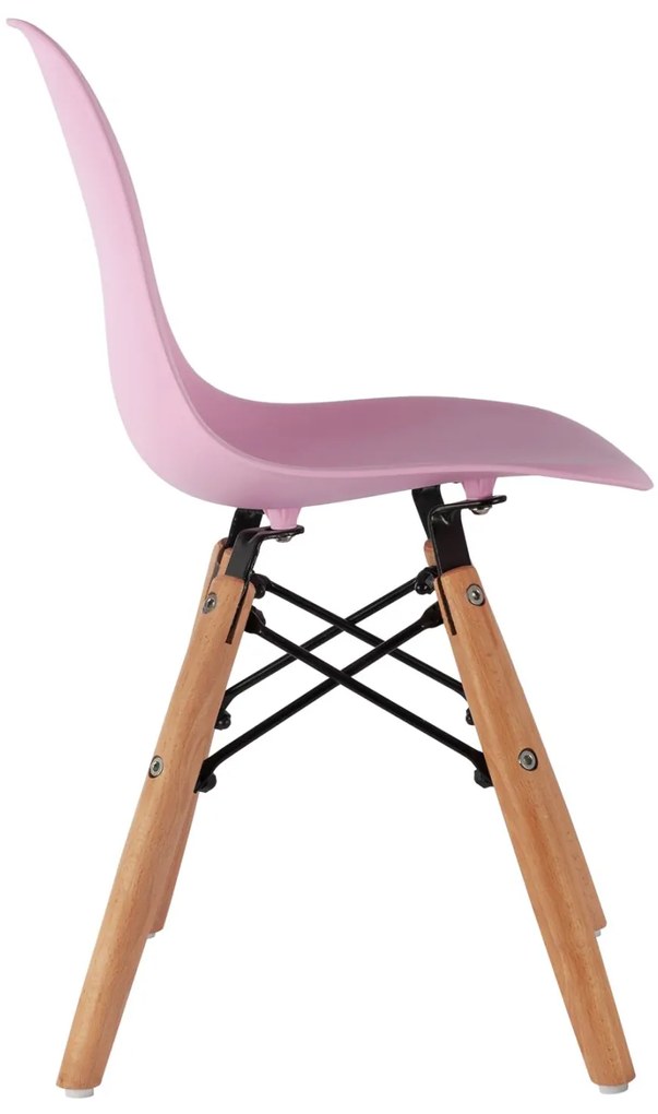 Καρέκλα TWIST KID Παιδική Ξύλινα πόδια Ρόζ 30,5x33x59 εκ. 4αδα 30.5x33x59 εκ.