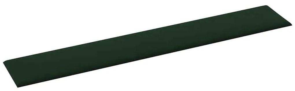 vidaXL Πάνελ Τοίχου 12 τεμ. Σκούρο πράσινο 90x15 εκ. 1,62 μ² Βελούδινα