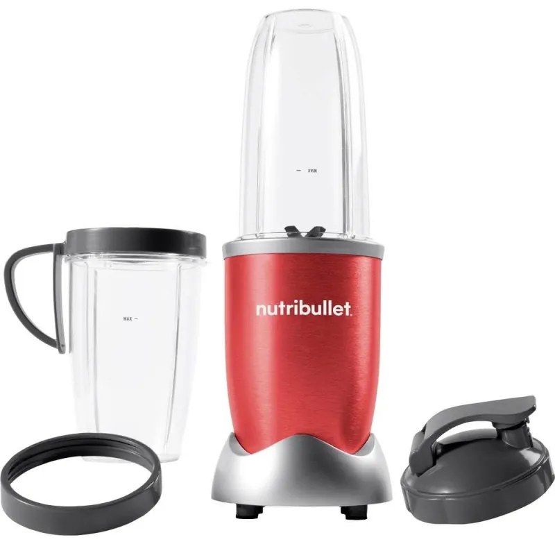 Μπλέντερ Nutribullet NB907R, 900W, 950 ml, διακόπτης πάγου, παλμός, χωρίς BPA, κόκκινο