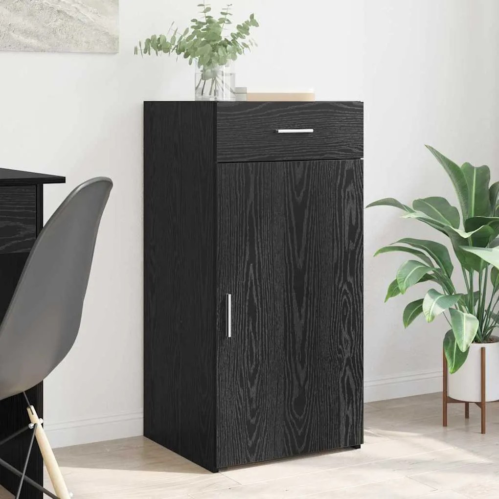 vidaXL Πλαϊνό γραφείο Μαύρη δρυς 42,5 x 40 x 93 εκ. Επεξεργασμένο ξύλο