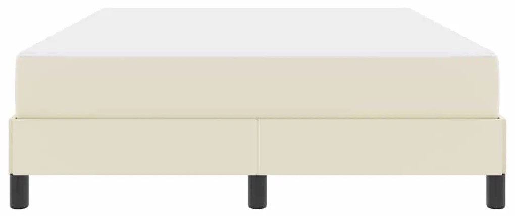 vidaXL Κρεβάτι με στρώμα Κρεμ 140 x 190 cm Τεχνητό δέρμα