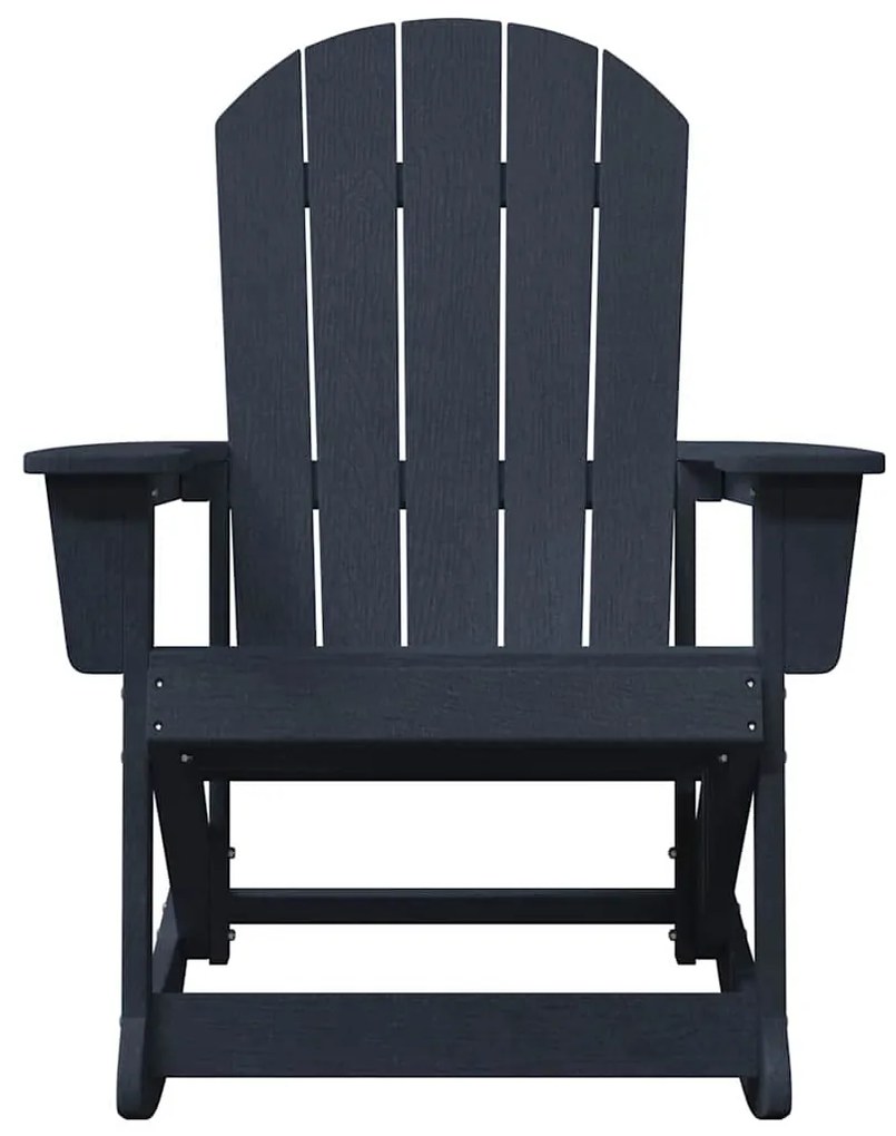 vidaXL Καρέκλες Ροκάντας Adirondack 2 pcs Σκούρο μπλε HDPE