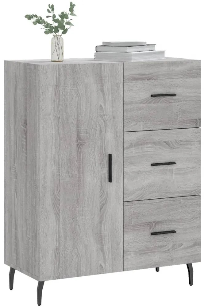 vidaXL Ντουλάπι Γκρι Sonoma 69,5 x 34 x 90 εκ. από Επεξεργασμένο Ξύλο