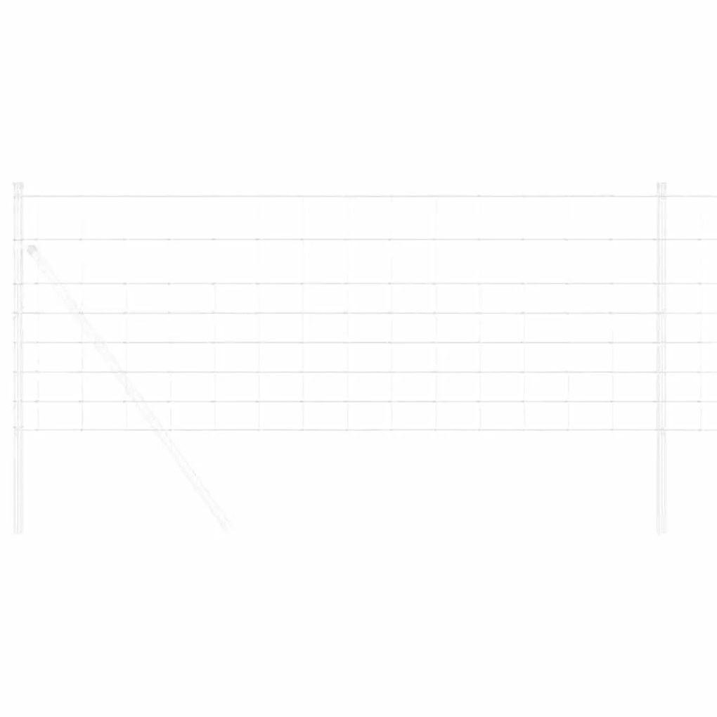 vidaXL Περίφραξη αγρού Ασημί 50 x 0.8 m Γαλβανισμένος χάλυβας