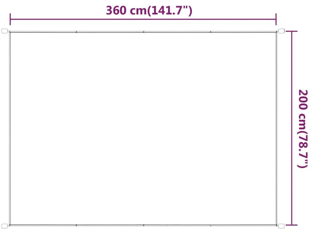 vidaXL Τέντα Κάθετη Ανοιχτό Πράσινο 200 x 360 εκ. από Ύφασμα Oxford