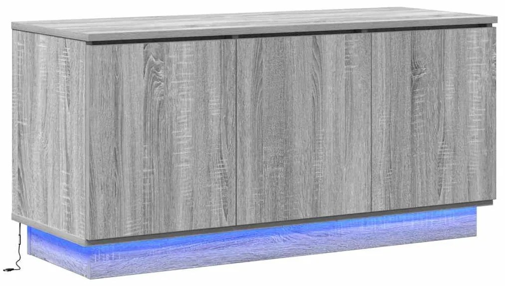 vidaXL Ντουλάπα Τηλεόρασης με LED Γκρι sonoma 100 x 38 x 49 εκ.