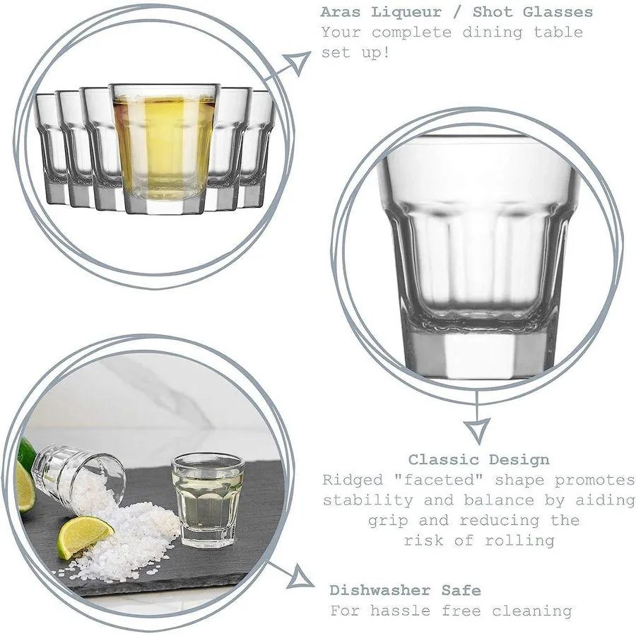Ποτήρι Σφηνάκι ARAS 45ml - LAV - 6 ΤΜΧ