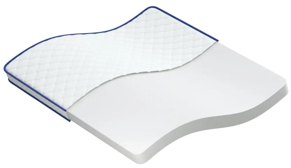 vidaXL Στρώμα με Αφρό Μνήμης Λευκό 200x200x17 εκ. μαλακό