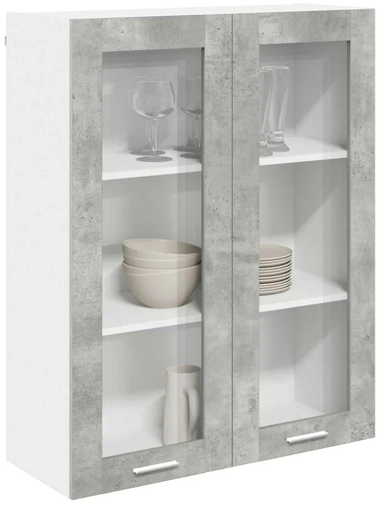 vidaXL Κρεμαστό ντουλάπι Riga Σκυρόδεμα Γκρι 80 x 31 x 100 εκ.