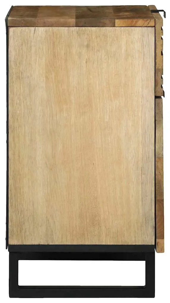 vidaXL Κομοδίνο με συρτάρι Καφέ 50 x 33 x 60 εκ Μασίφ ξύλο μάνγκο