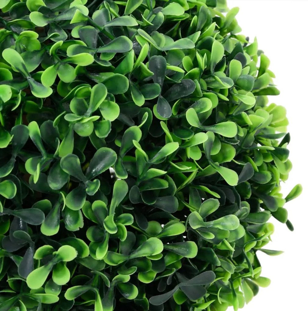 vidaXL Πυξάρι Τεχνητό σε Σχήμα Μπάλας 2 τεμ. Πράσινα 27 εκ. με Γλάστρα