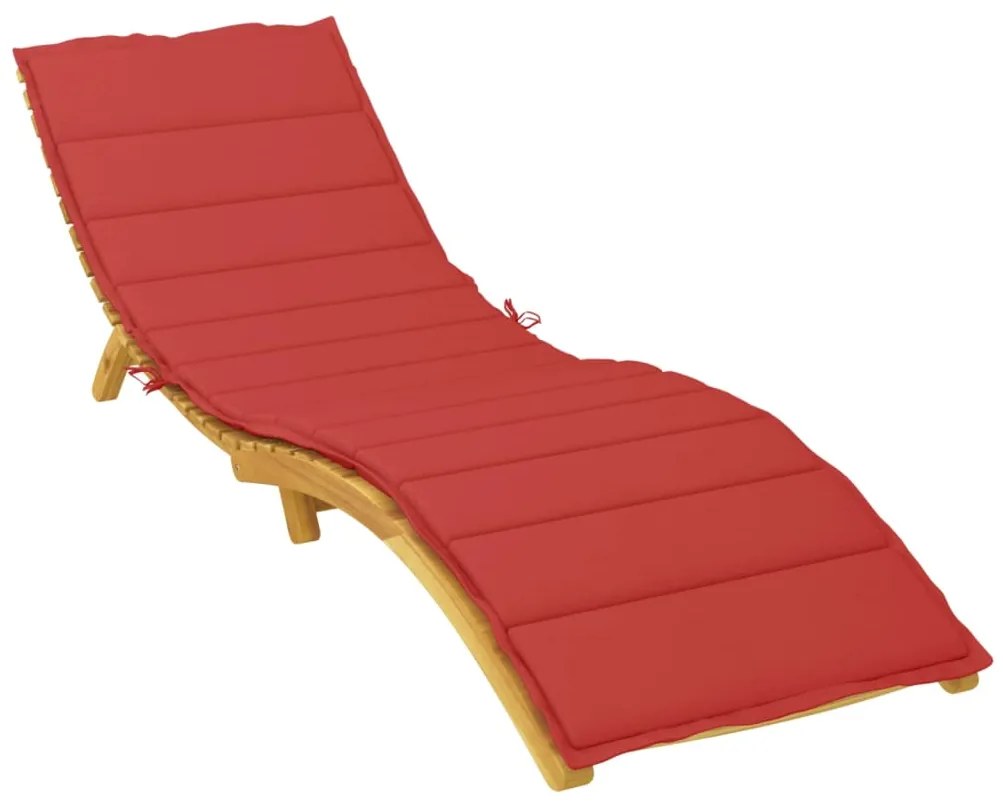 vidaXL Μαξιλάρι Ξαπλώστρας Κόκκινο 200 x 70 x 3 εκ. από Ύφασμα Oxford