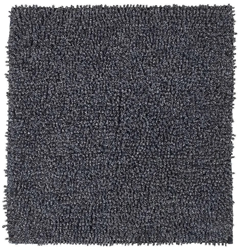 Πατάκι Μπάνιου Misto Black Sealskin 60X60 Chenille-Πολυέστερ