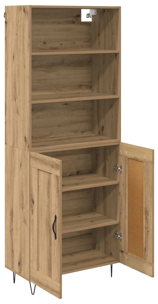 vidaXL Highboard 2 pcs Artisan Oak Επεξεργασμένο ξύλο